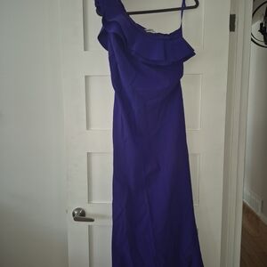 Elegant Purple One-Shoulder Dress